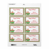 Gingerbread Plaid Etiket (Full Sheet)