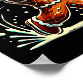 Gingerbread Playing Golf Ball Christmas Golf Lover Poster (Hoek)