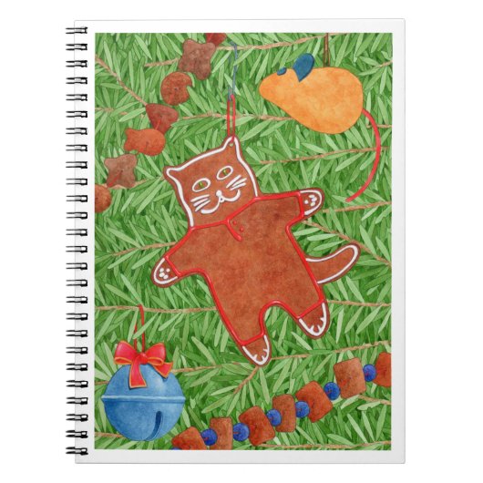 GINGERBREAD POESJE Spiraal Notebook Notitieboek (Voorkant)