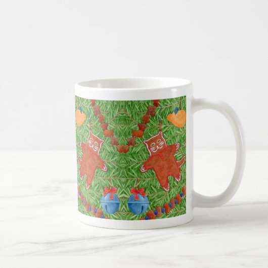 GINGERBREAD POESJE Witte Mok (Rechts)