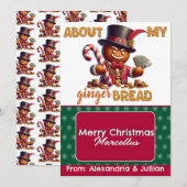 Gingerbread Pooier Grappige Kerstcadeaukaarthouder Kaart (Voorkant / Achterkant)