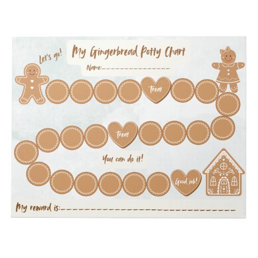 Gingerbread Potty Training Chart Notitieblok (Voorkant)