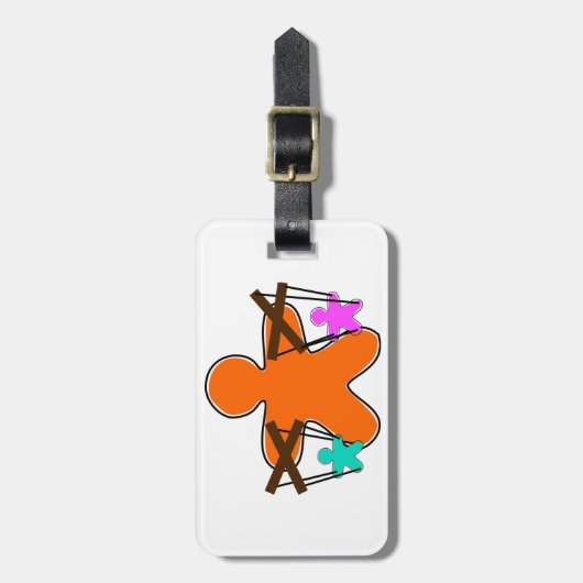 Gingerbread Puppet Master Controlling Characters Bagagelabel (Voorkant verticaal)