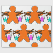 Gingerbread Puppet Master Controlling Characters Cadeaupapier (Vlak)
