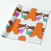 Gingerbread Puppet Master Controlling Characters Cadeaupapier (Uitgerold)
