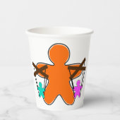 Gingerbread Puppet Master Controlling Characters Papieren Bekers (Voorkant)