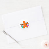 Gingerbread Puppet Master Controlling Characters Ronde Sticker