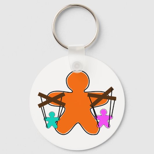 Gingerbread Puppet Master Controlling Characters Sleutelhanger (Voorkant)