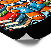 Gingerbread Reading Teacher Bookish Library Kids U Poster (Hoek)
