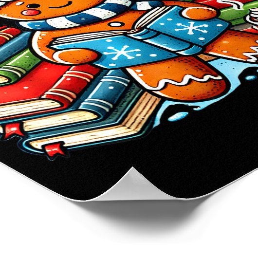 Gingerbread Reading Teacher Bookish Library Kids U Poster (Hoek)