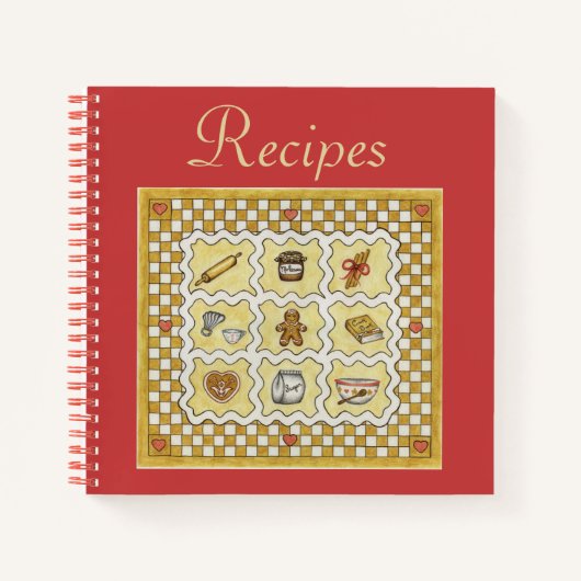 Gingerbread Recept Kookboek Gift Notitieboek (Voorkant)