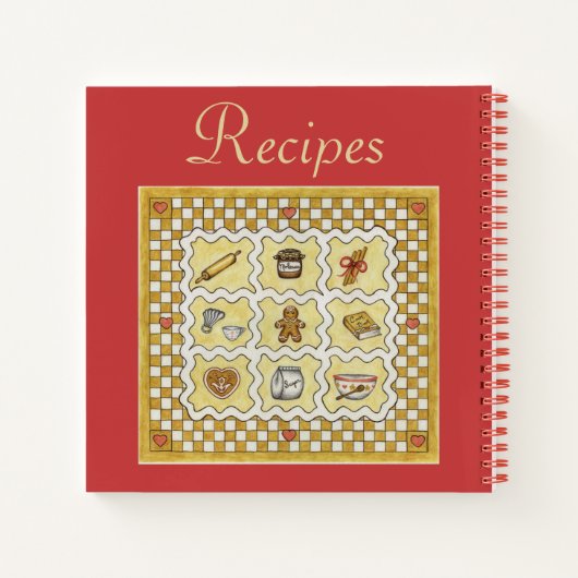 Gingerbread Recept Kookboek Gift Notitieboek (Achterkant)