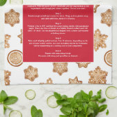 Gingerbread Recept Sweet Christmas Keepsake Gift Theedoek (Gevouwen)
