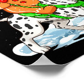Gingerbread Ridding Dalmatian Reindeer Christmas B Poster (Hoek)