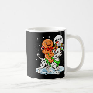 Gingerbread rijdende Dalmatische rendier Kerstmis Koffiemok