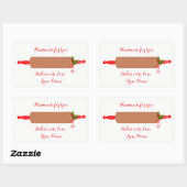 Gingerbread Rolling Pin Stickers (Vel)
