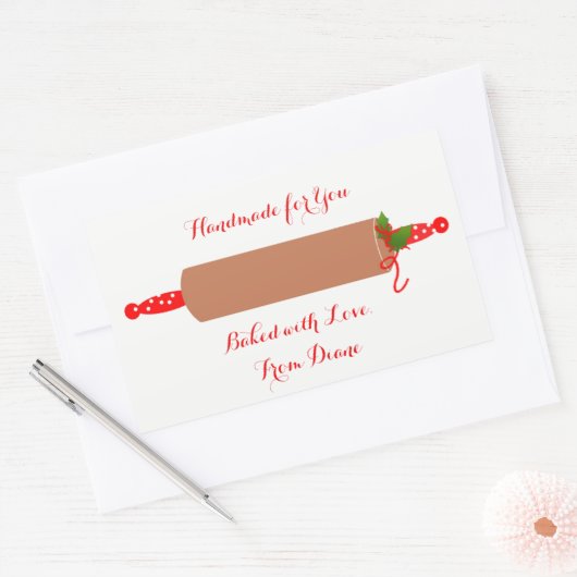 Gingerbread Rolling Pin Stickers (Envelop)
