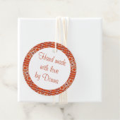 GINGERBREAD Ronde "Met de Hand Gemaakt" Labels (In situ)