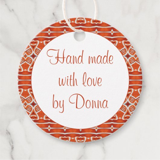 GINGERBREAD Ronde "Met de Hand Gemaakt" Labels (Voorkant)