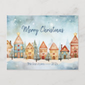Gingerbread Row Houses Christmas Briefkaart (Voorkant)