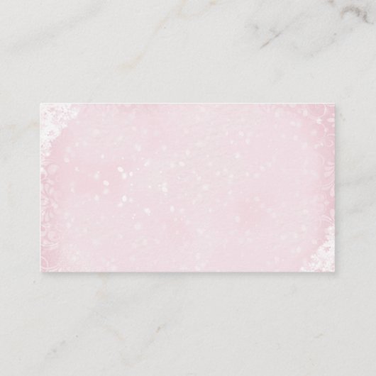 Gingerbread Roze Baby shower Gift Registry Kaart (Achterkant)