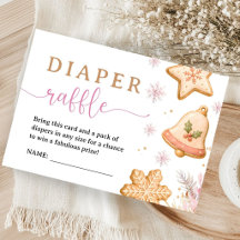 Gingerbread Roze Kerst Koekje Luierspel Baby Showe