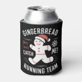 Gingerbread Running Team Christmas Humor Blikjeskoeler (Blikje Voorkant)