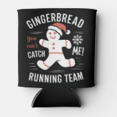 Gingerbread Running Team Christmas Humor Blikjeskoeler (Voorkant)