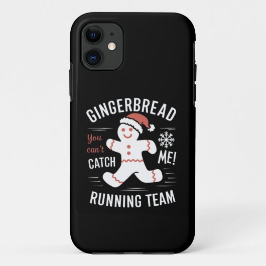 Gingerbread Running Team Christmas Humor Case-Mate iPhone Case (Achterkant)