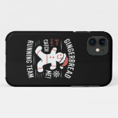 Gingerbread Running Team Christmas Humor Case-Mate iPhone Case (Achterkant (horizontaal))