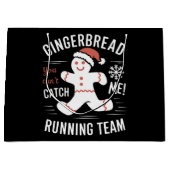 Gingerbread Running Team Christmas Humor Groot Cadeauzakje (Voorkant)