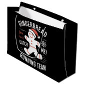 Gingerbread Running Team Christmas Humor Groot Cadeauzakje (Voorkant Gekanteld)