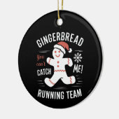 Gingerbread Running Team Christmas Humor Keramisch Ornament (Links)