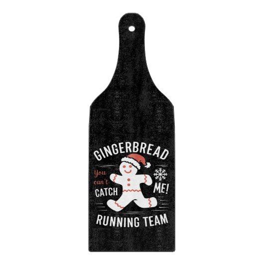 Gingerbread Running Team Christmas Humor Snijplank (Voorkant)