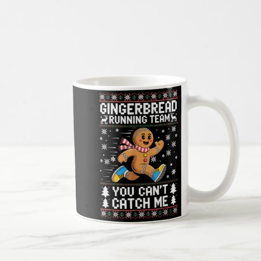 Gingerbread Running Team Christmas Run Runner Funn Koffiemok (Rechts)