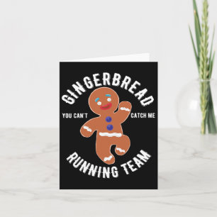 Gingerbread Running Team Fun Gingerbread Kerstmis Kaart