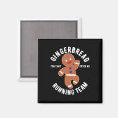 Gingerbread Running Team Fun Gingerbread Kerstmis Magneet (Voorkant / Achterkant)