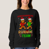 Gingerbread Running Team Gingerbread Cookie Christ Trui (Voorkant)