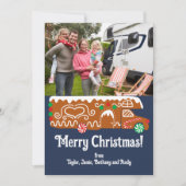 Gingerbread RV Klasse C camper foto Feestdagenkaart (Voorkant)