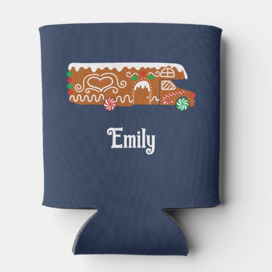 Gingerbread RV Klasse C Camper Gepersonaliseerd Blikjeskoeler (Achterkant)