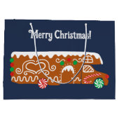 Gingerbread RV Klasse C Camper Kerstmis Groot Cadeauzakje (Achterkant)