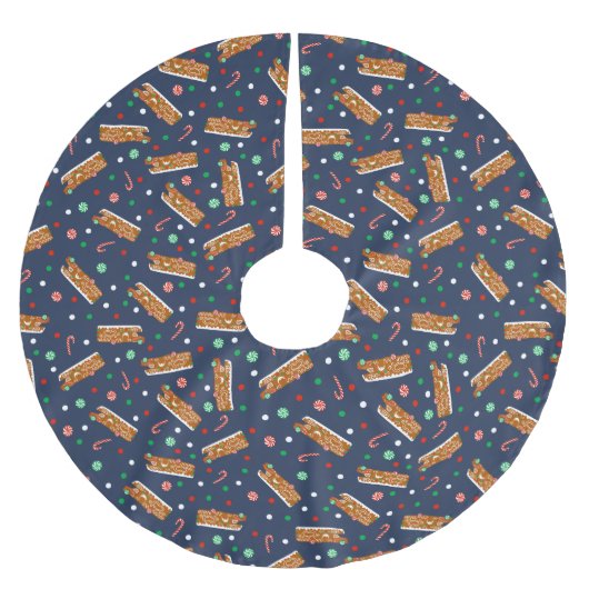 Gingerbread RVs Klasse C Camper Kerstmis Kerstboom Rok (Voorkant)