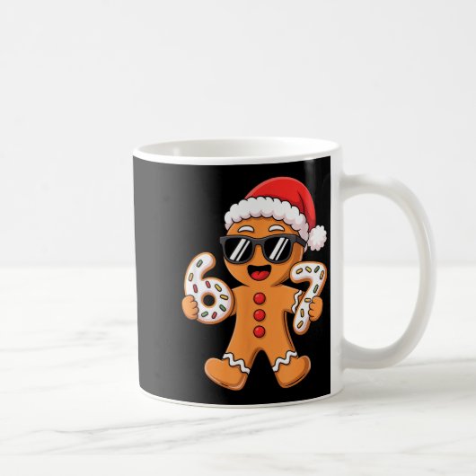 Gingerbread Santa With Sungles Holding 67 Cookies  Koffiemok (Rechts)