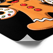 Gingerbread Santa With Sungles Holding 67 Cookies  Poster (Hoek)