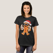 Gingerbread Santa With Sungles Holding 67 Cookies T-shirt (Voorkant volledig)