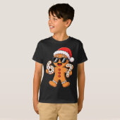 Gingerbread Santa With Sungles Holding 67 Cookies T-shirt (Voorkant volledig)