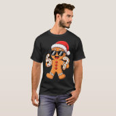 Gingerbread Santa With Sungles Holding 67 Cookies  T-shirt (Voorkant volledig)
