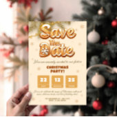 Gingerbread Save the Date Christmas Winter Party Kaart