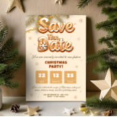 Gingerbread Save the Date Christmas Winter Party Kaart
