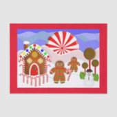 Gingerbread Scene Tissue Paper Tissuepapier (Voorkant)